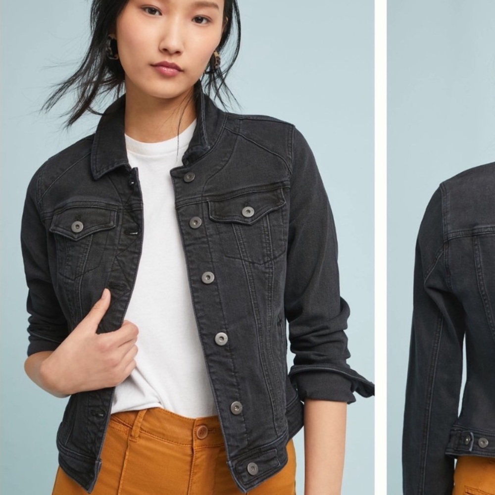 Pilcro and The Letterpress Dark Wash Denim Jacket